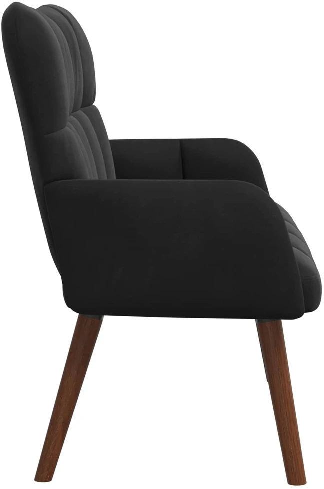 Dvitaškė sofa Juoda 115 x 61 x 87 cm Aksomas