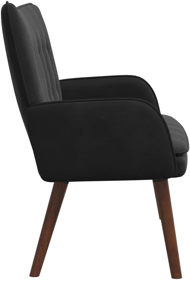 Dvitaškė sofa Juoda 115 x 61 x 87 cm Aksomas