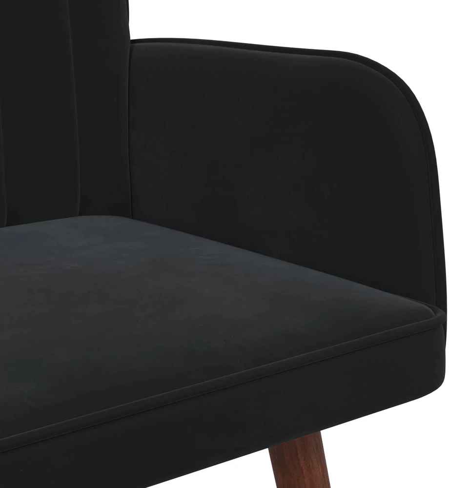 Dvitaškė sofa Juoda 115 x 61 x 87 cm Aksomas
