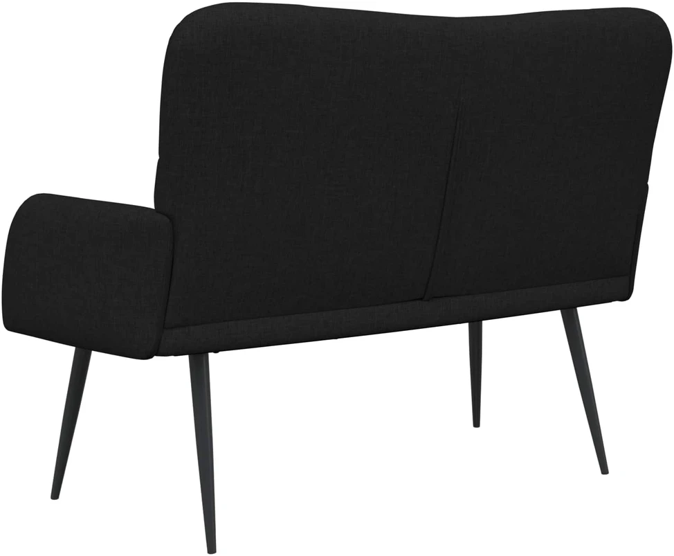 Dvitaškė sofa Juoda 115 x 61 x 87 cm Audinys