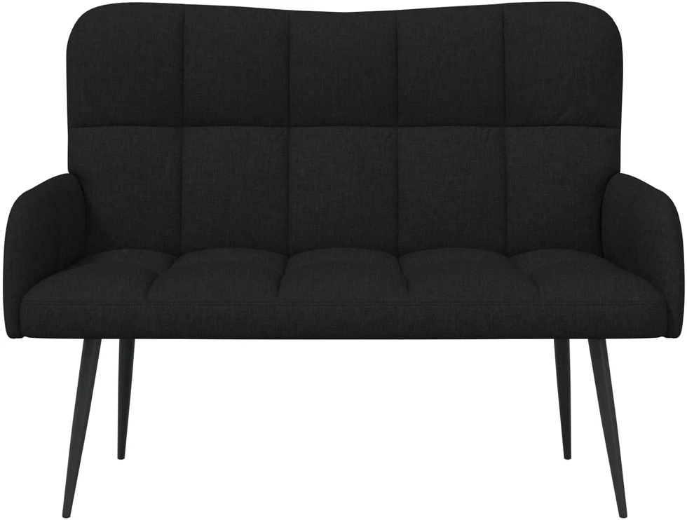 Dvitaškė sofa Juoda 115 x 61 x 87 cm Audinys
