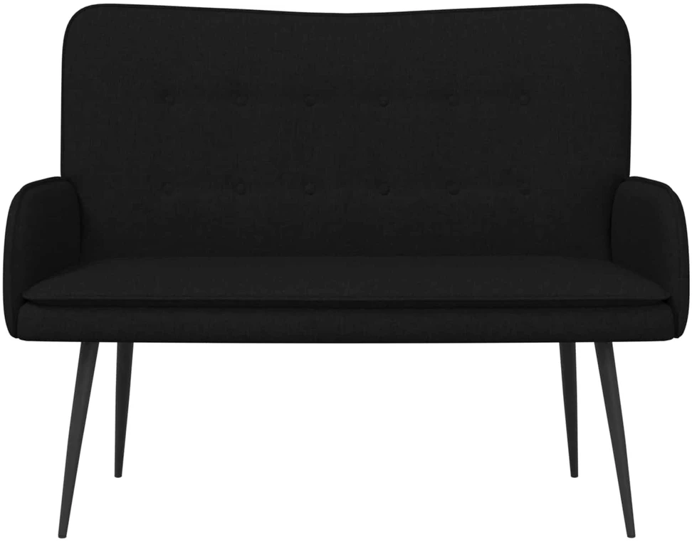 Dvitaškė sofa Juoda 115 x 61 x 87 cm Audinys