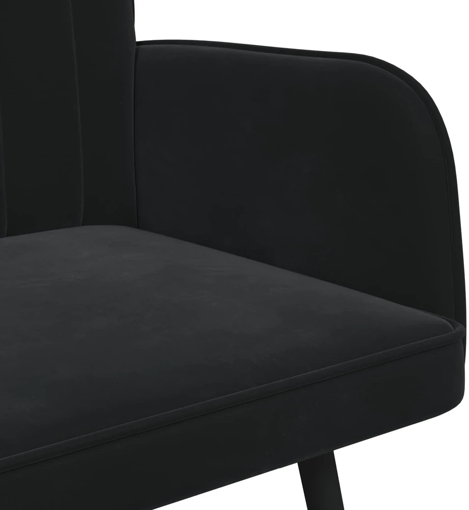 Dvitaškė sofa Juoda 115 x 61 x 87 cm Aksomas