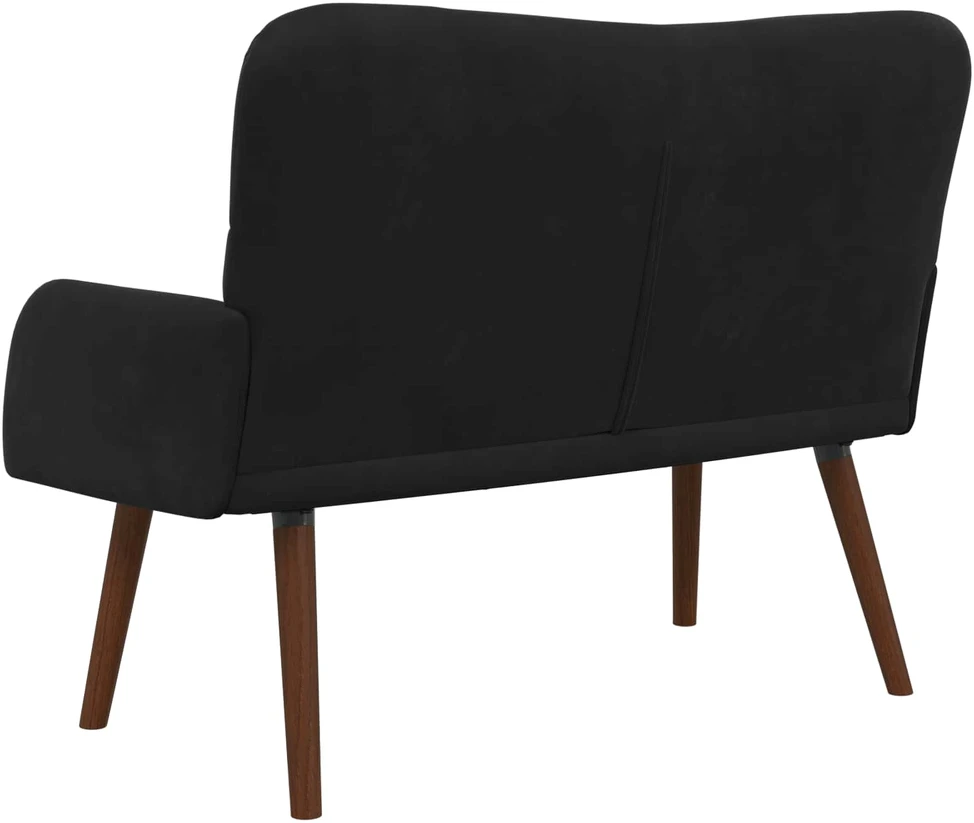 Dvitaškė sofa Juoda 115 x 61 x 87 cm Aksomas