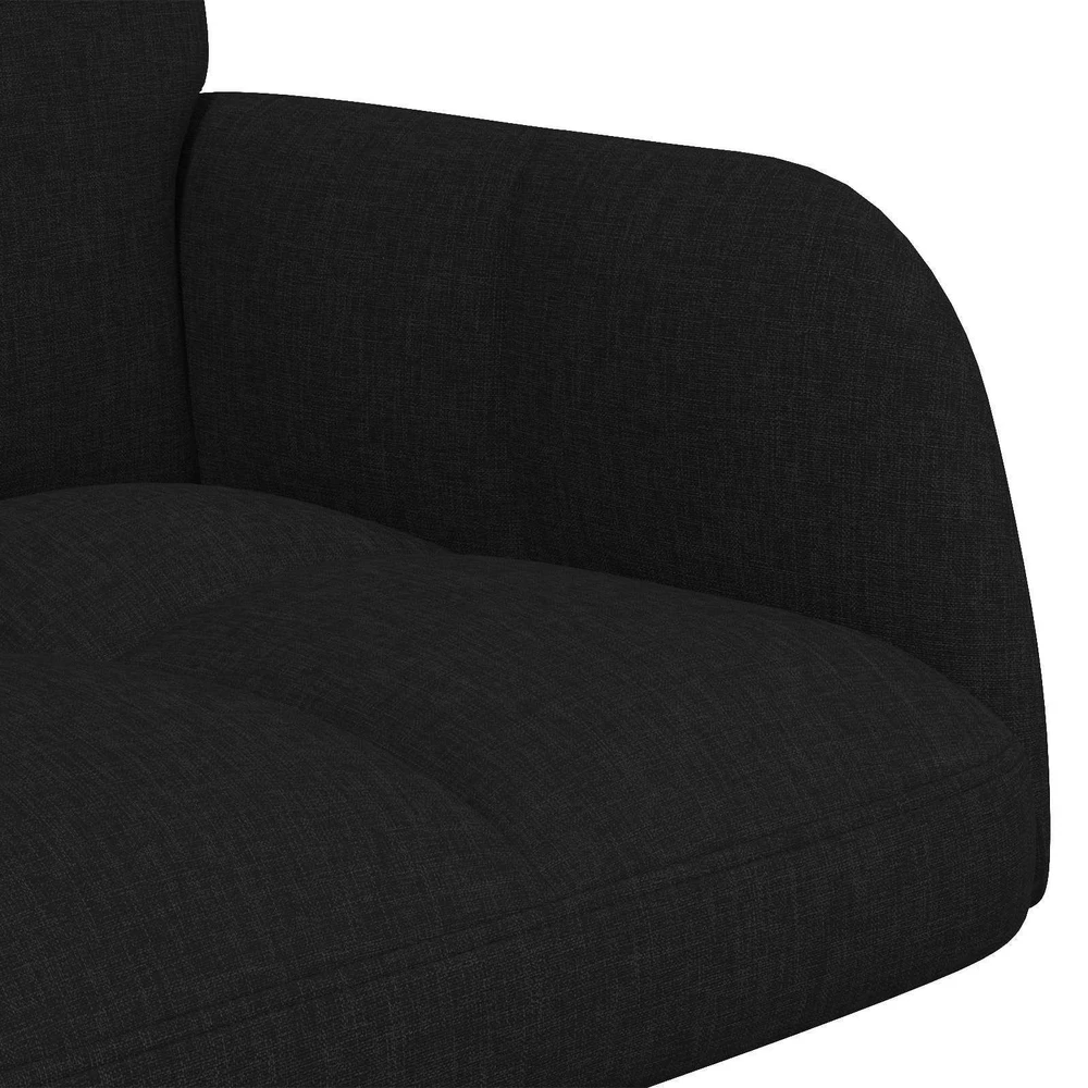 Dvitaškė sofa Juoda 115 x 61 x 87 cm Audinys