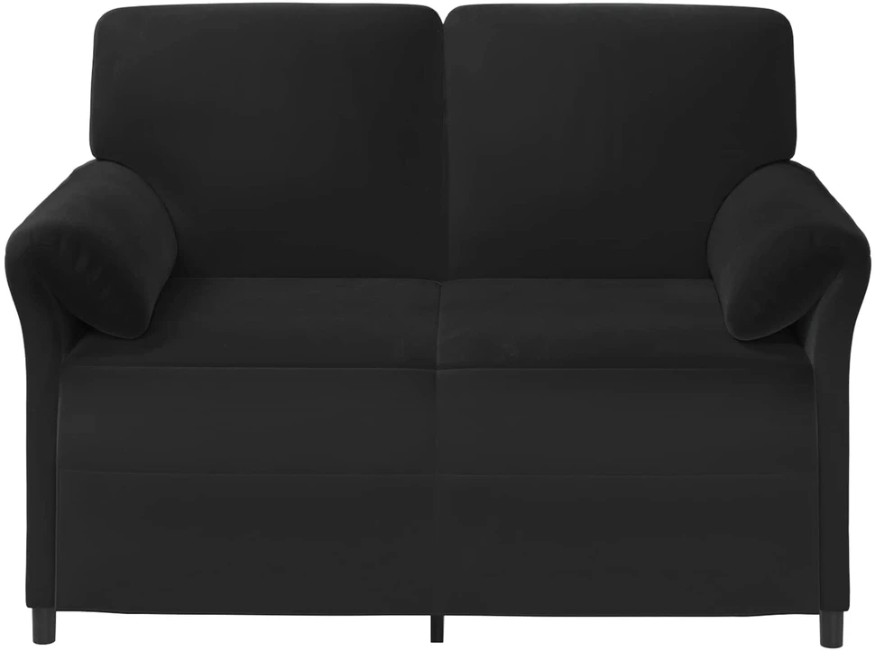 Dvitaškė sofa Juoda 138 x 83 x 95 cm Aksomas