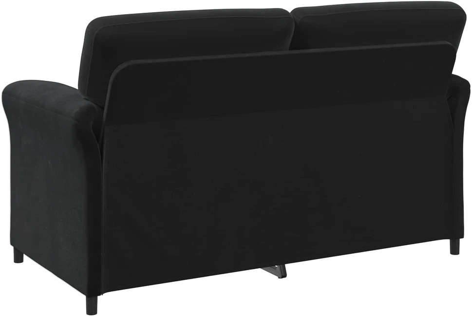 Dvitaškė sofa Juoda 158 x 83 x 95 cm Aksomas