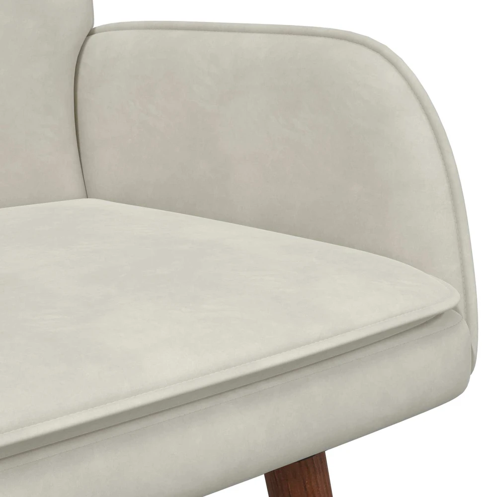 Dvitaškė sofa Kreminė 115 x 61 x 87 cm Aksomas