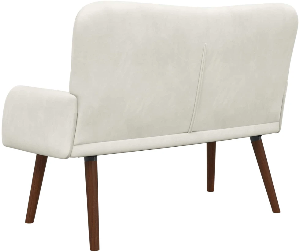 Dvitaškė sofa Kreminė 115 x 61 x 87 cm Aksomas