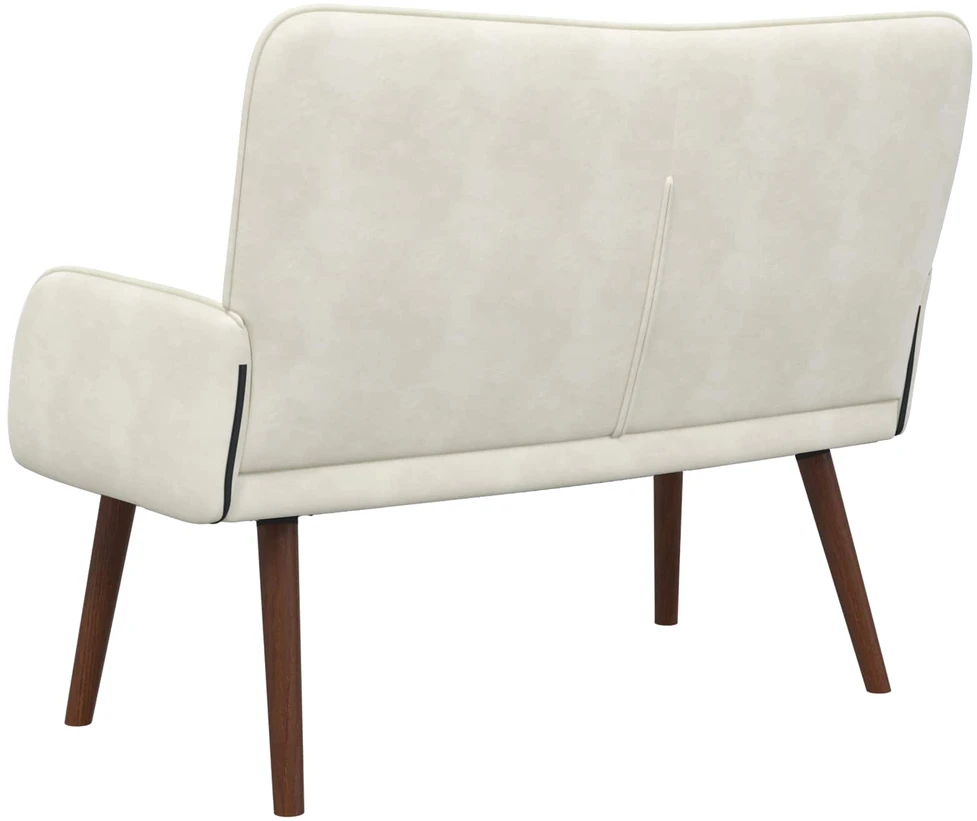 Dvitaškė sofa Kreminė 115 x 61 x 87 cm Aksomas