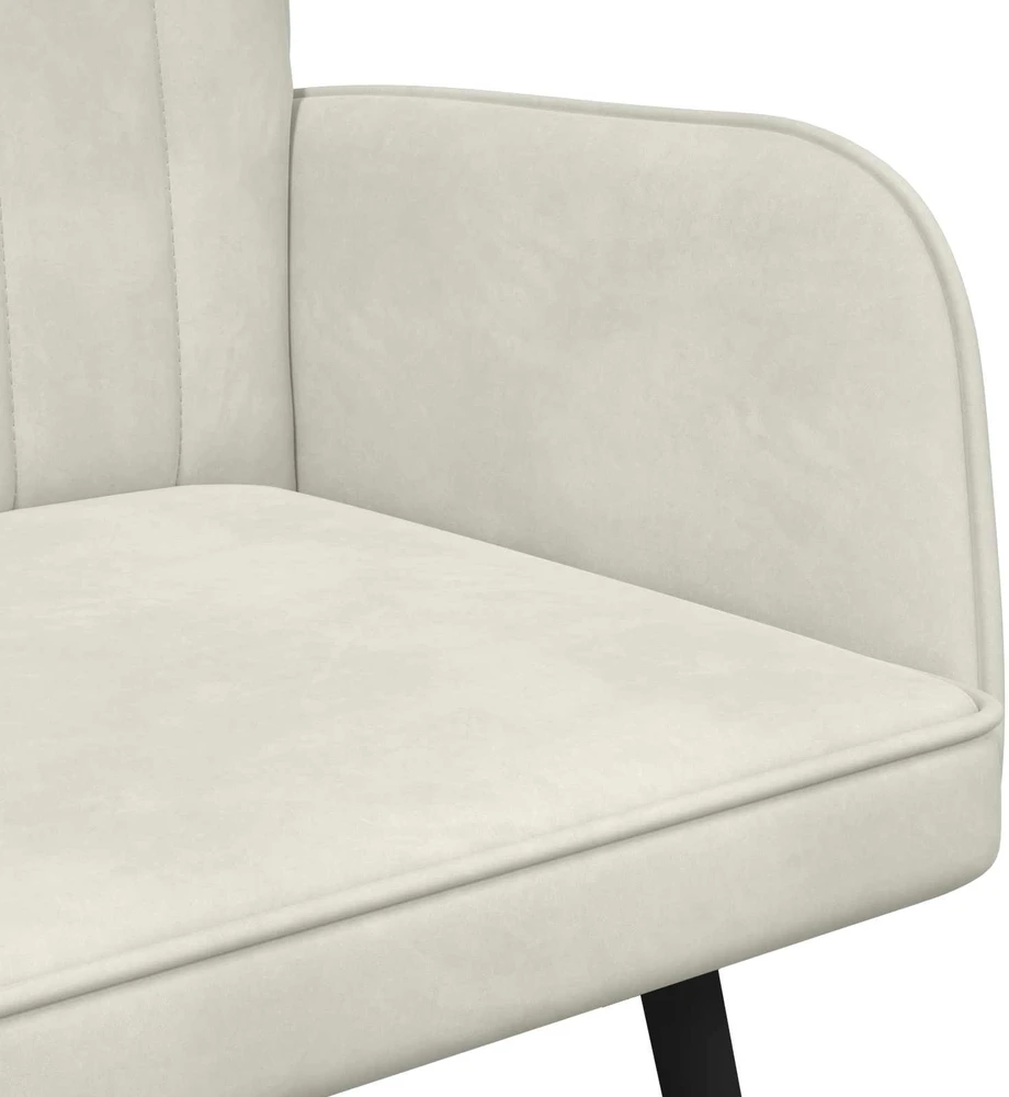 Dvitaškė sofa Kreminė 115 x 61 x 87 cm Aksomas