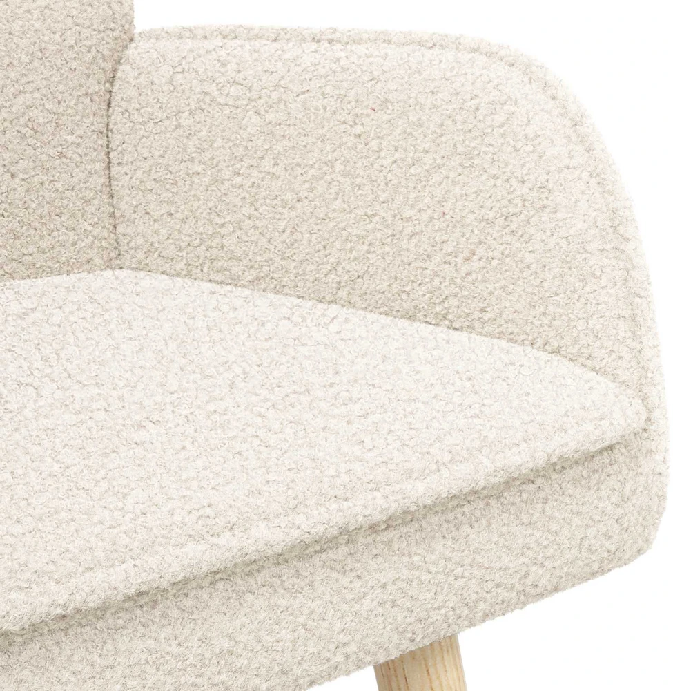 Dvitaškė sofa Kreminė 115 x 61 x 87 cm Bouclé