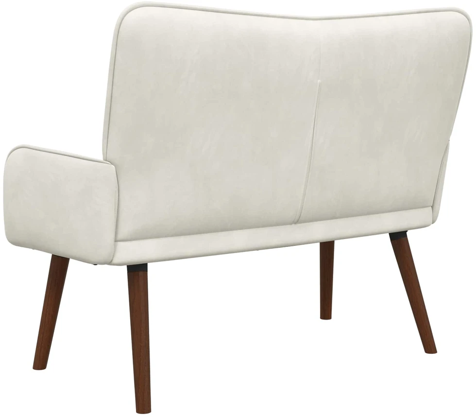 Dvitaškė sofa Kreminė 115 x 61 x 87 cm Aksomas