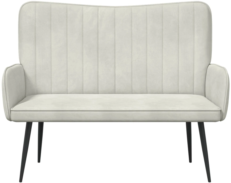 Dvitaškė sofa Kreminė 115 x 61 x 87 cm Aksomas