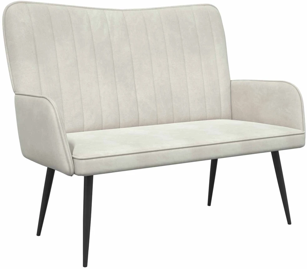 Dvitaškė sofa Kreminė 115 x 61 x 87 cm Aksomas