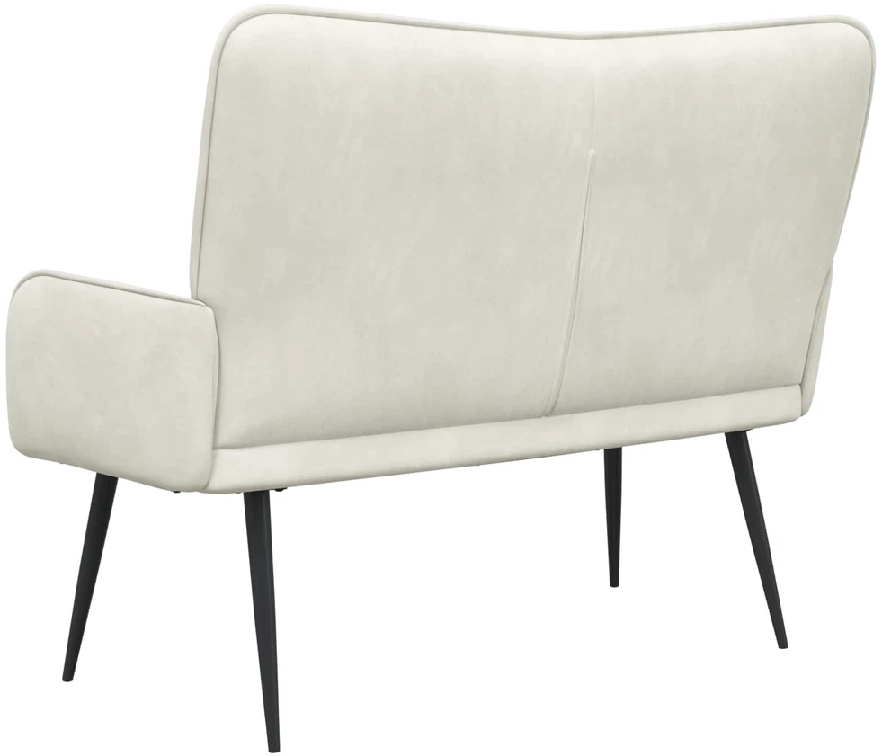 Dvitaškė sofa Kreminė 115 x 61 x 87 cm Aksomas