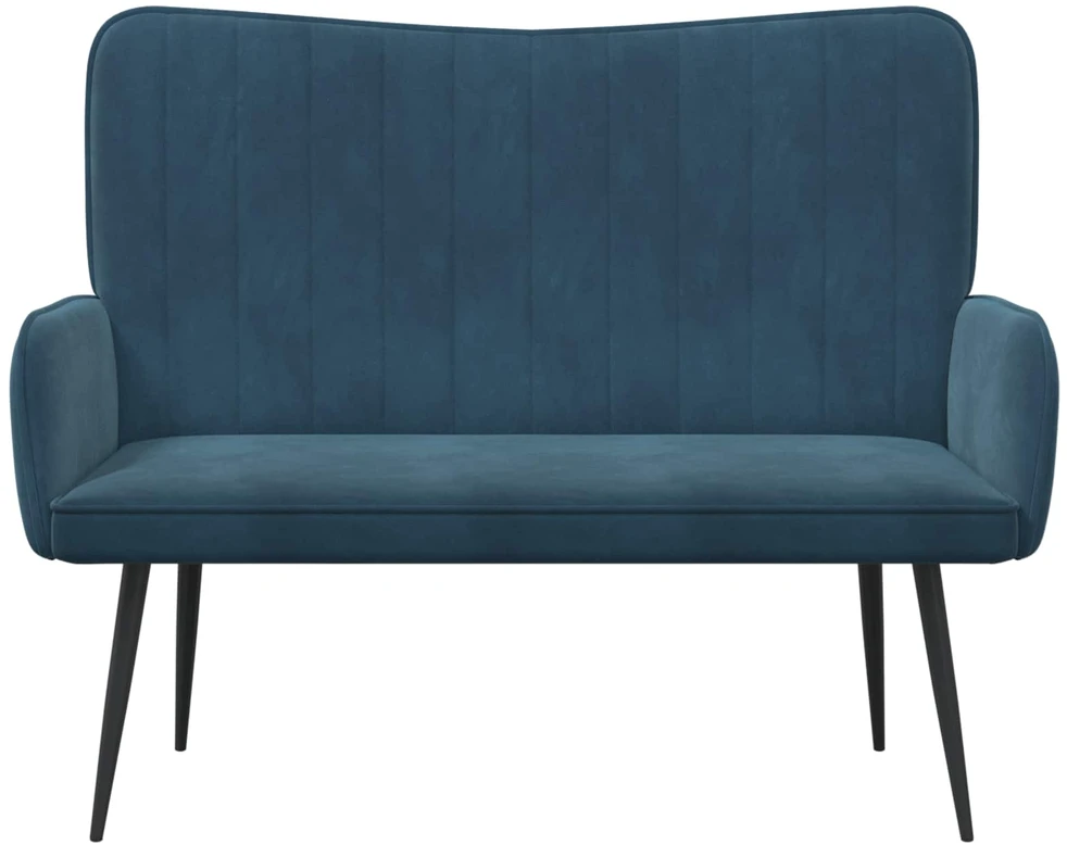 Dvitaškė sofa Mėlyna 115 x 61 x 87 cm Aksomas