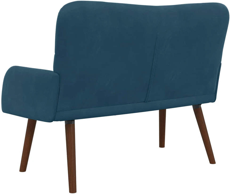 Dvitaškė sofa Mėlyna 115 x 61 x 87 cm Aksomas