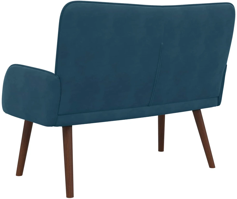 Dvitaškė sofa Mėlyna 115 x 61 x 87 cm Aksomas