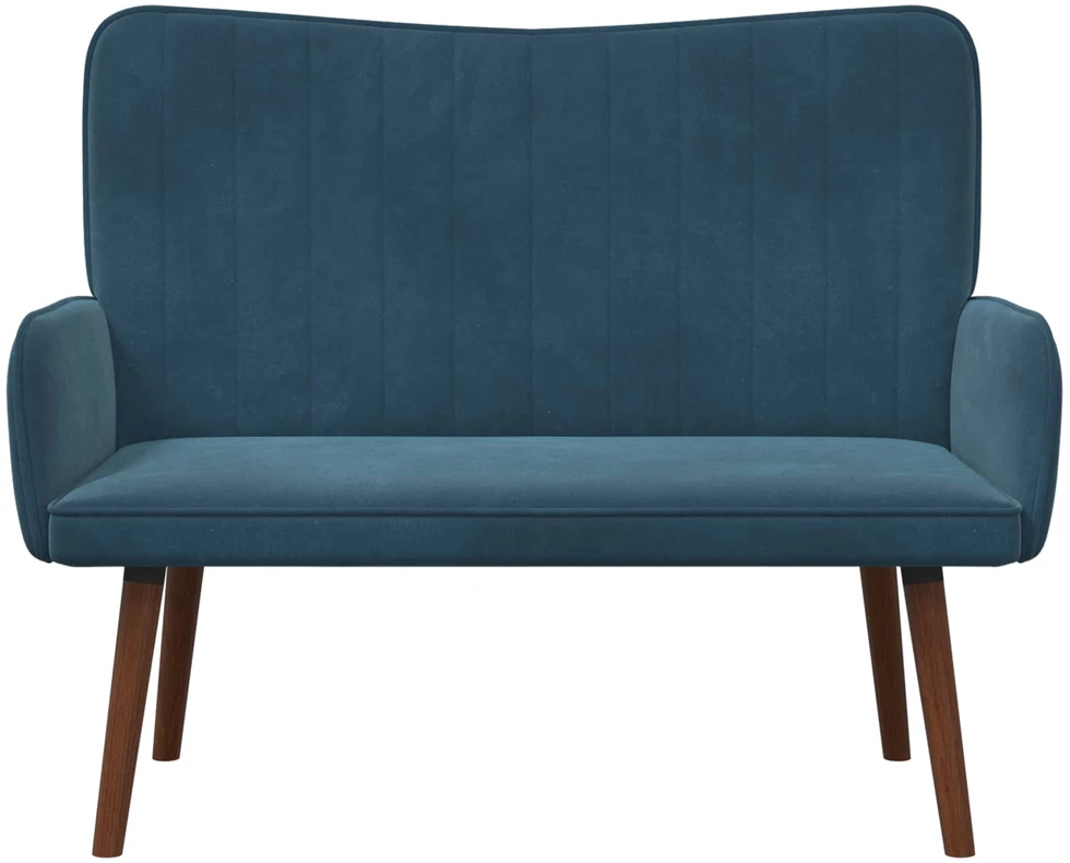 Dvitaškė sofa Mėlyna 115 x 61 x 87 cm Aksomas