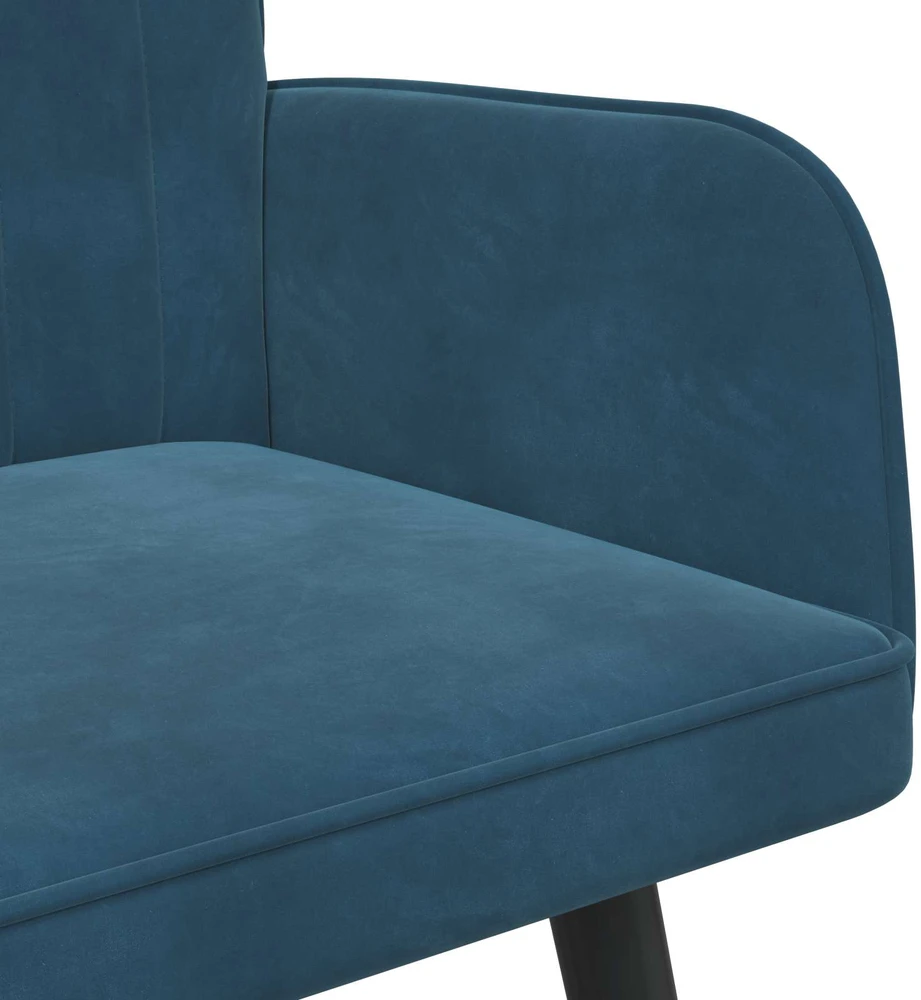 Dvitaškė sofa Mėlyna 115 x 61 x 87 cm Aksomas