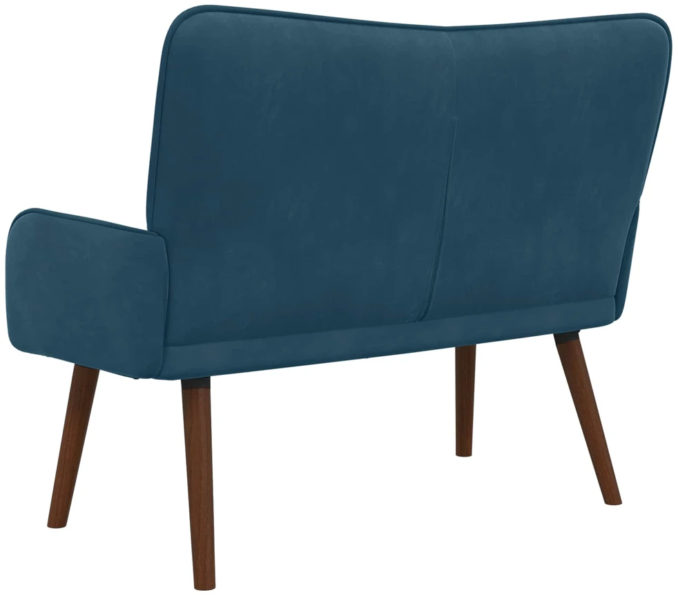 Dvitaškė sofa Mėlyna 115 x 61 x 87 cm Aksomas