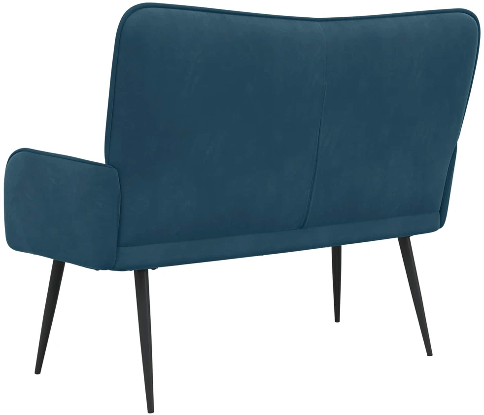 Dvitaškė sofa Mėlyna 115 x 61 x 87 cm Aksomas