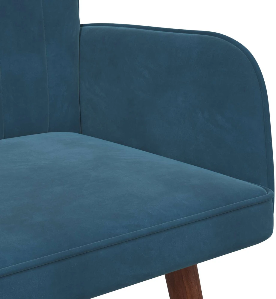 Dvitaškė sofa Mėlyna 115 x 61 x 87 cm Aksomas