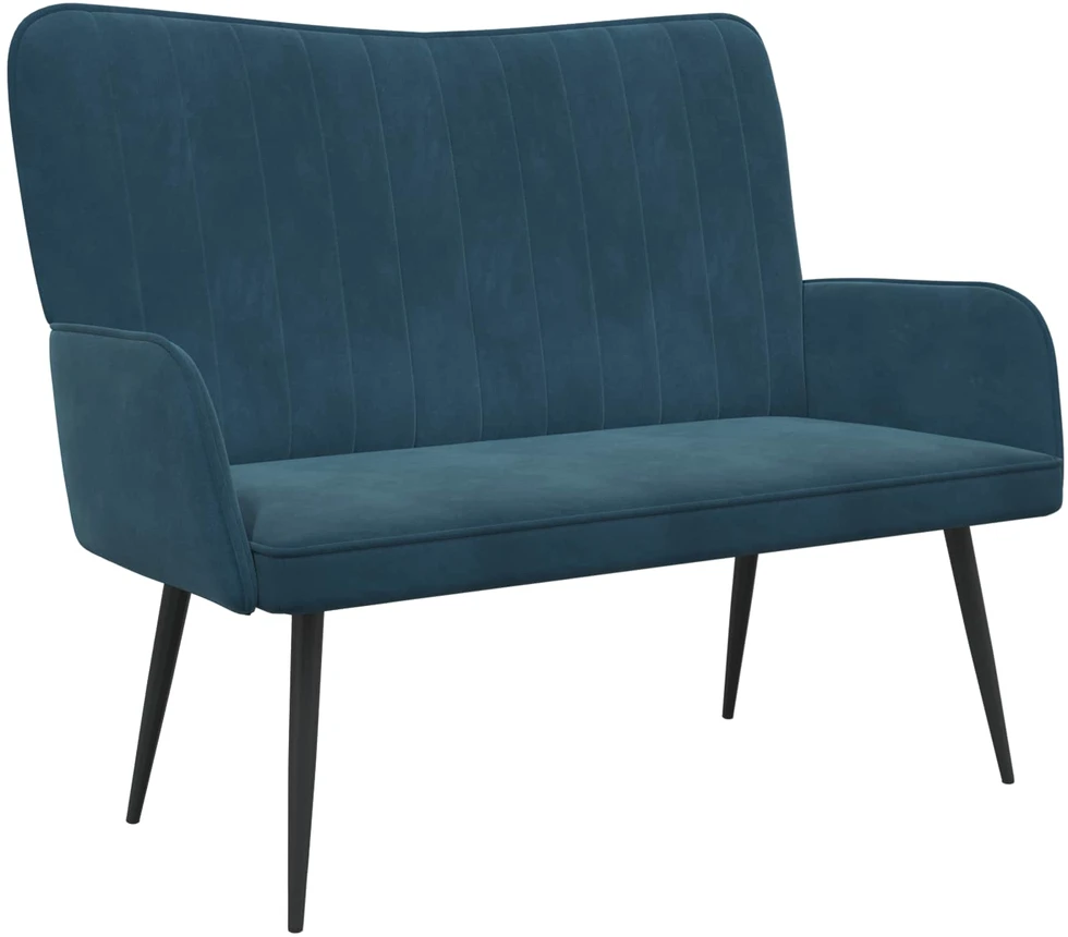 Dvitaškė sofa Mėlyna 115 x 61 x 87 cm Aksomas