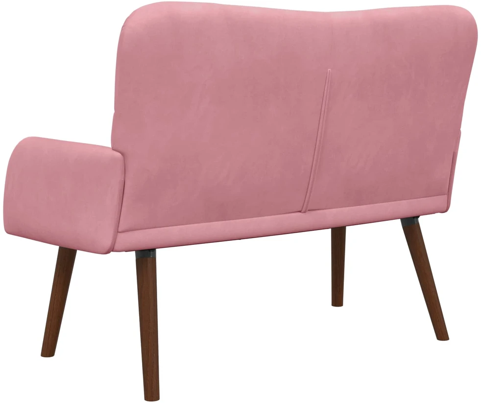 Dvitaškė sofa Rožinė 115 x 61 x 87 cm Aksomas