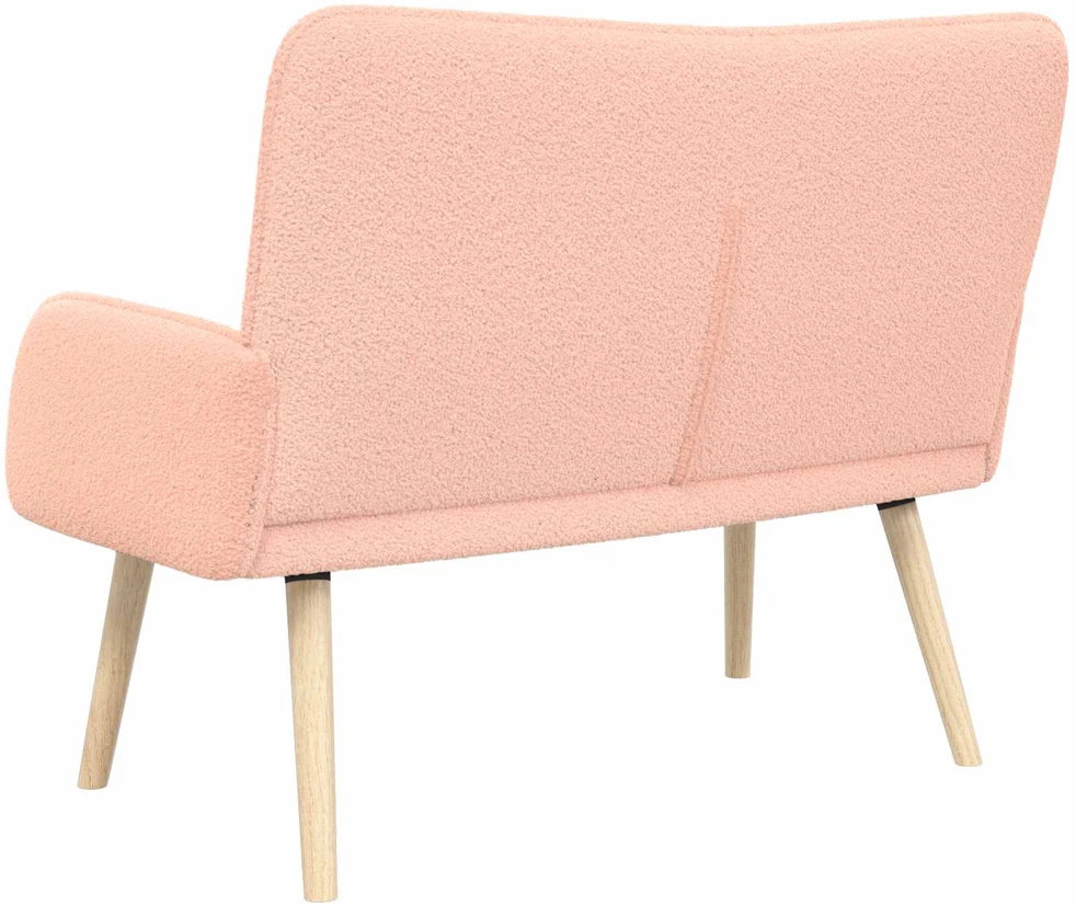 Dvitaškė sofa Rožinė 115 x 61 x 87 cm Bouclé