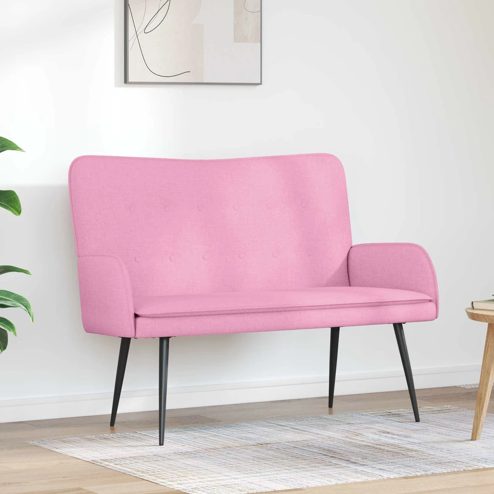 Dvitaškė sofa Rožinė 115 x 61 x 87 cm Audinys