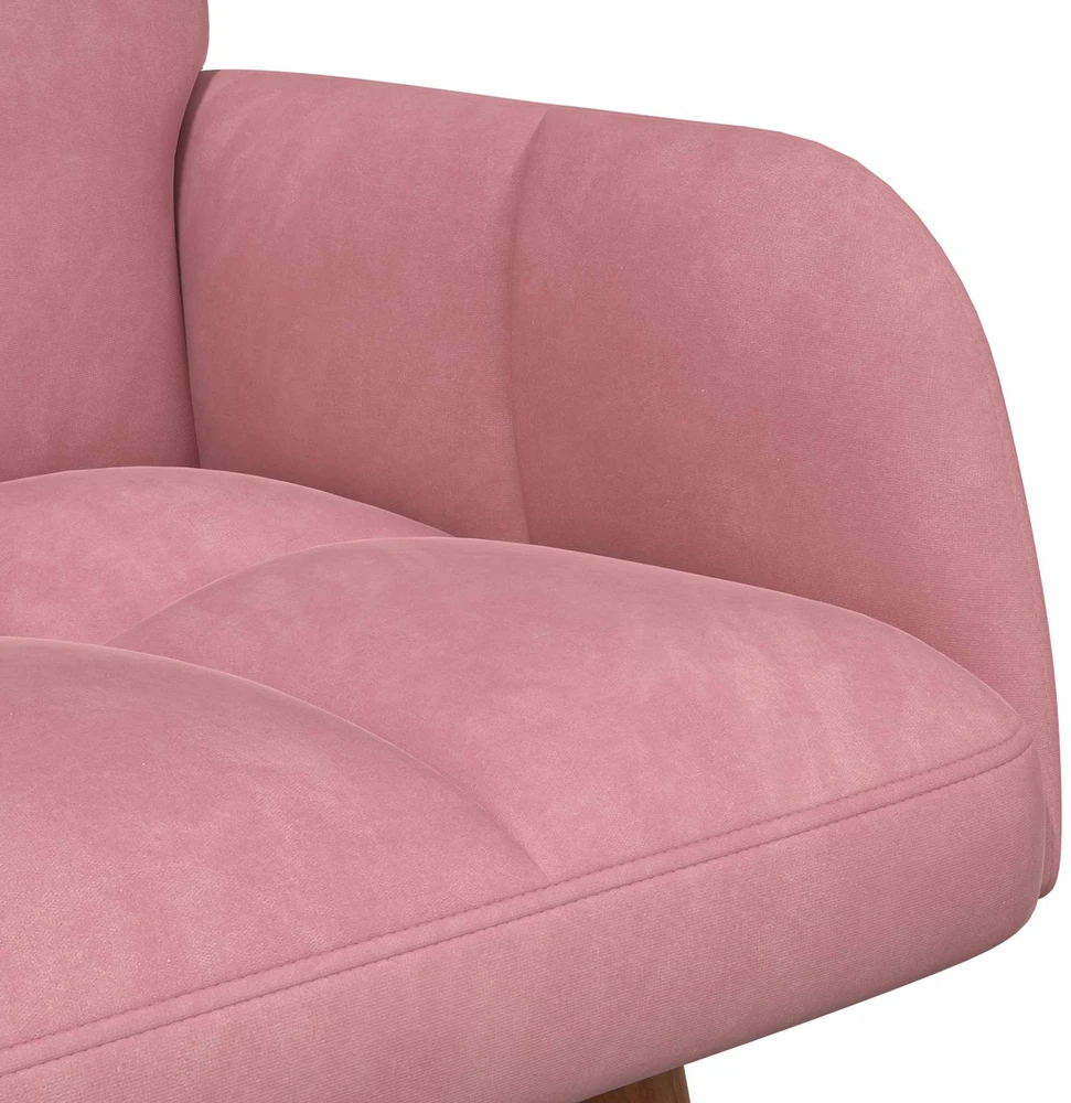 Dvitaškė sofa Rožinė 115 x 61 x 87 cm Aksomas
