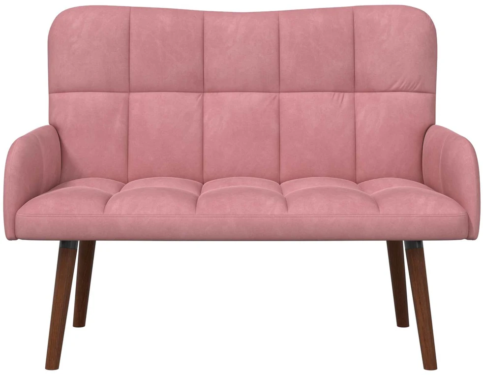 Dvitaškė sofa Rožinė 115 x 61 x 87 cm Aksomas