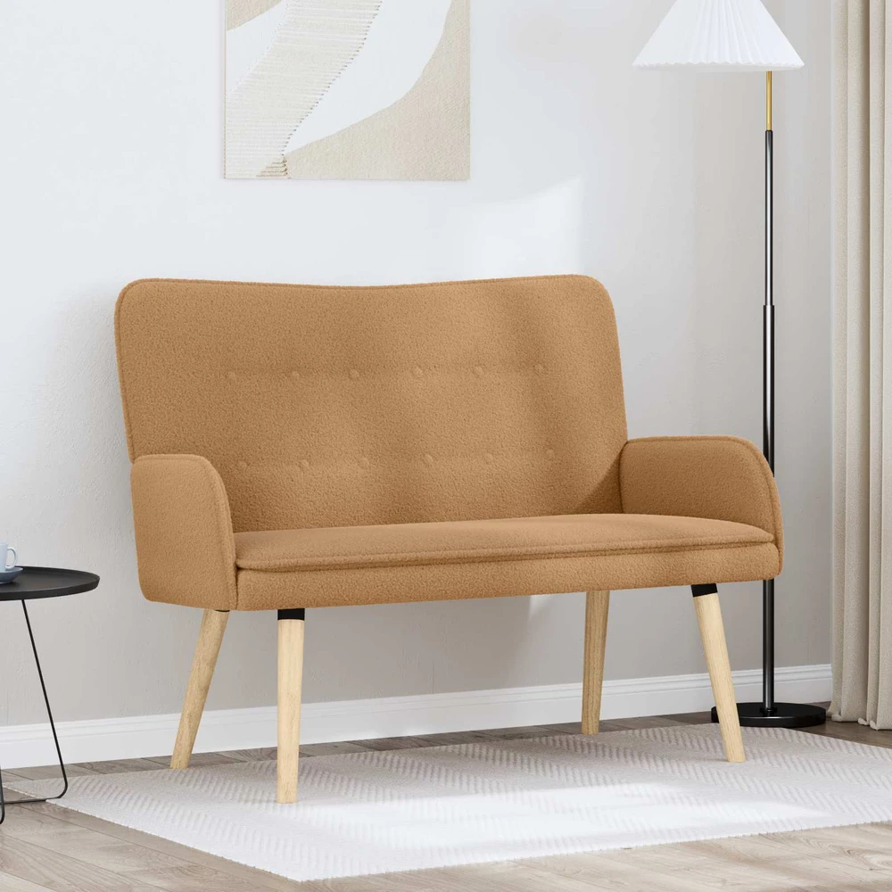 Dvitaškė sofa Smėlio 115 x 61 x 87 cm Bouclé