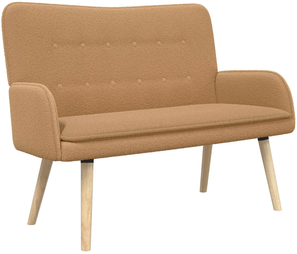Dvitaškė sofa Smėlio 115 x 61 x 87 cm Bouclé