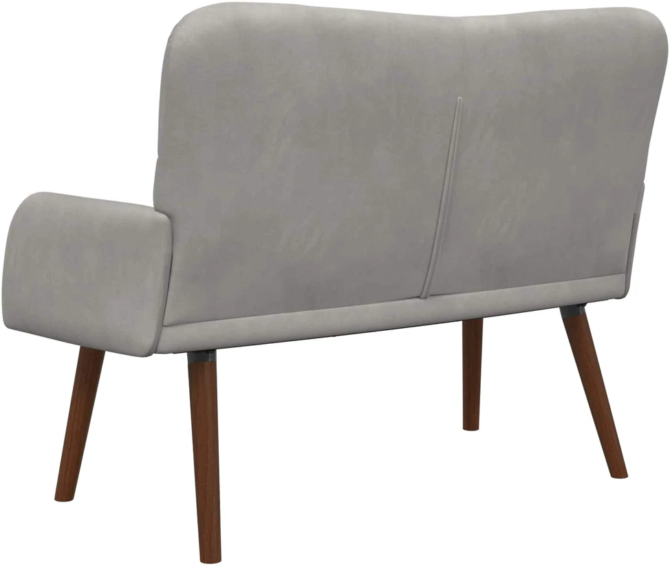Dvitaškė sofa Šviesiai pilka 115 x 61 x 87 cm Aksomas