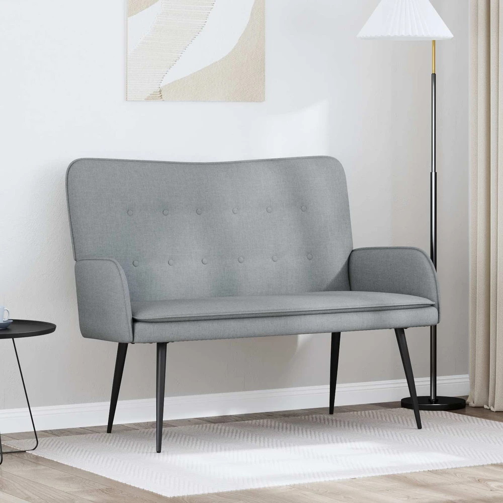 Dvitaškė sofa Šviesiai pilka 115 x 61 x 87 cm Audinys