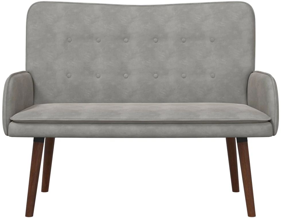 Dvitaškė sofa Šviesiai pilka 115 x 61 x 87 cm Aksomas