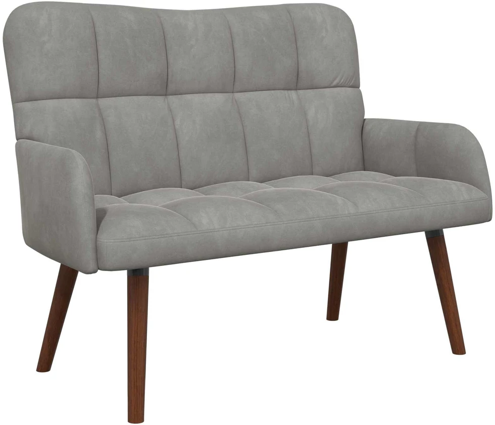 Dvitaškė sofa Šviesiai pilka 115 x 61 x 87 cm Aksomas