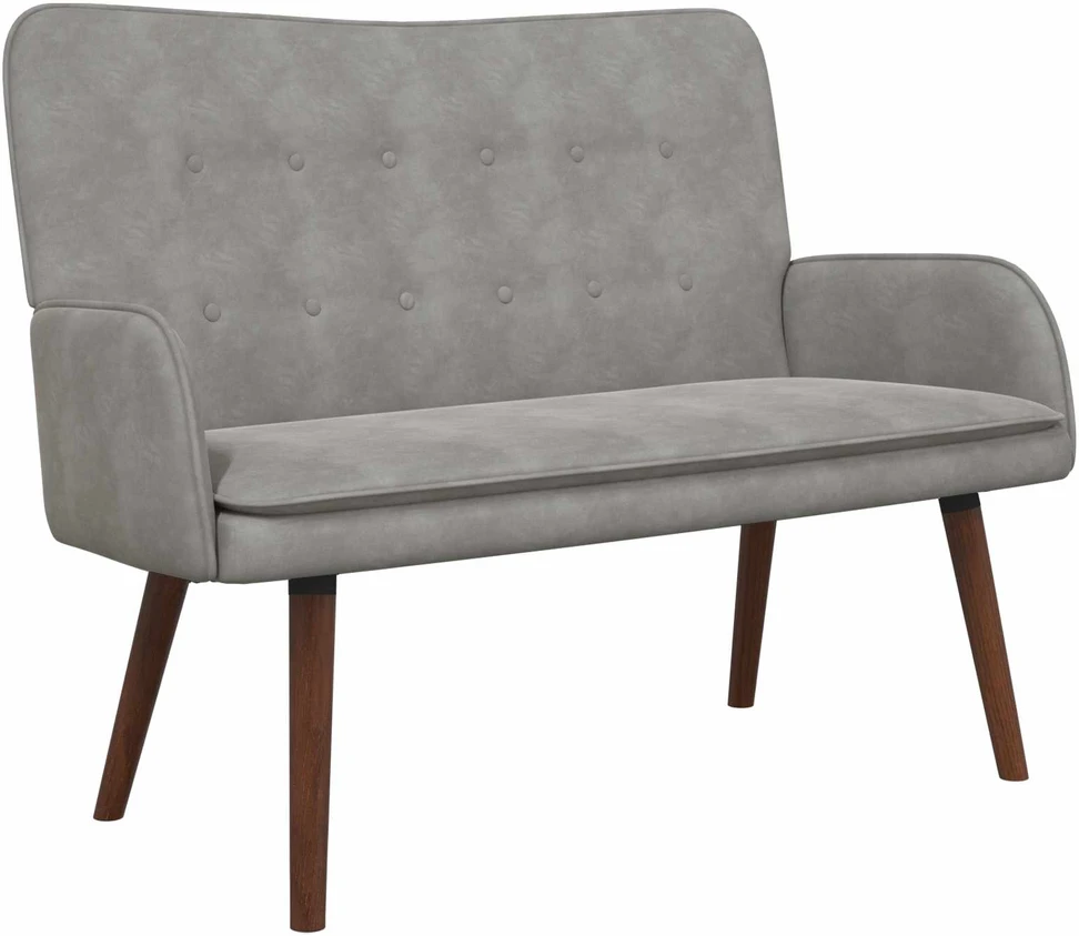 Dvitaškė sofa Šviesiai pilka 115 x 61 x 87 cm Aksomas
