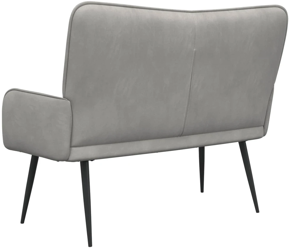 Dvitaškė sofa Šviesiai pilka 115 x 61 x 87 cm Aksomas