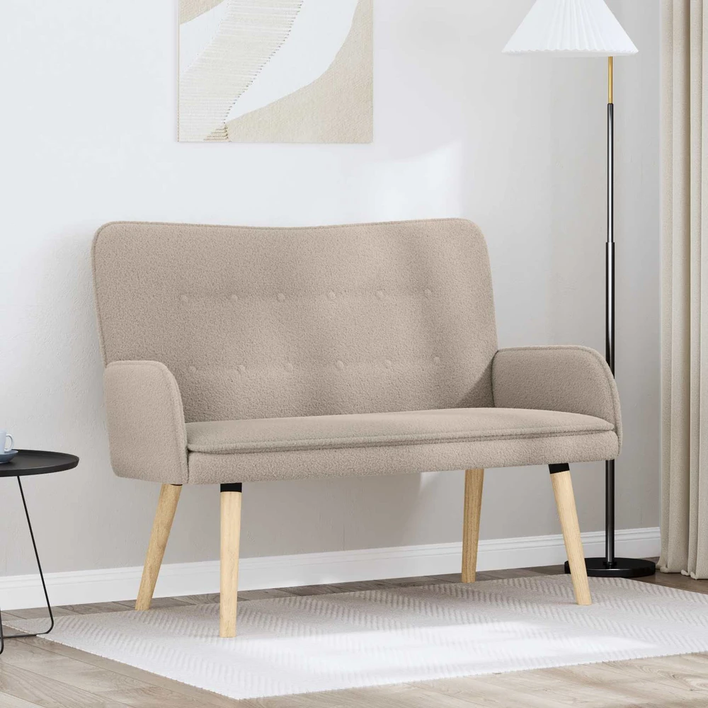 Dvitaškė sofa Šviesiai pilka 115 x 61 x 87 cm Bouclé
