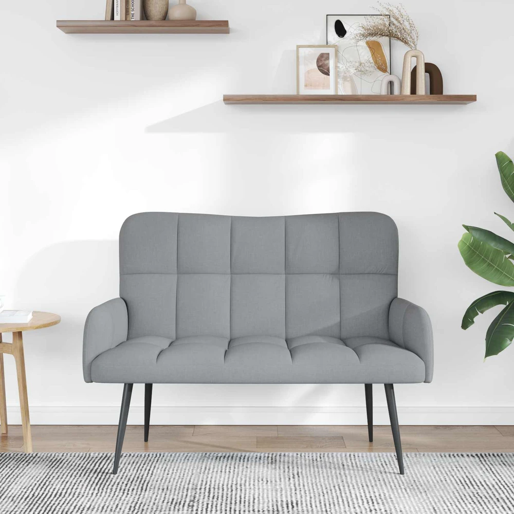 Dvitaškė sofa Šviesiai pilka 115 x 61 x 87 cm Audinys