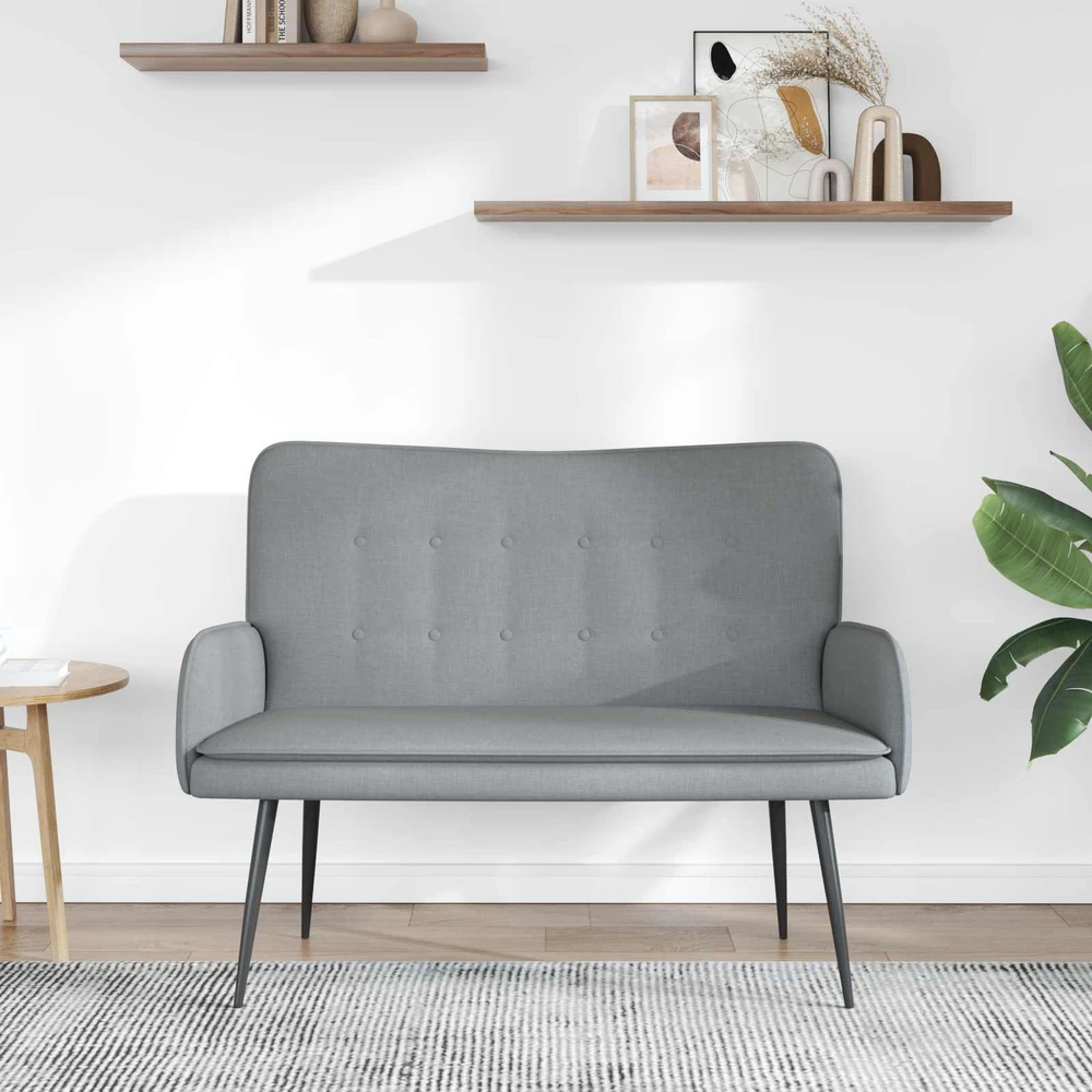 Dvitaškė sofa Šviesiai pilka 115 x 61 x 87 cm Audinys