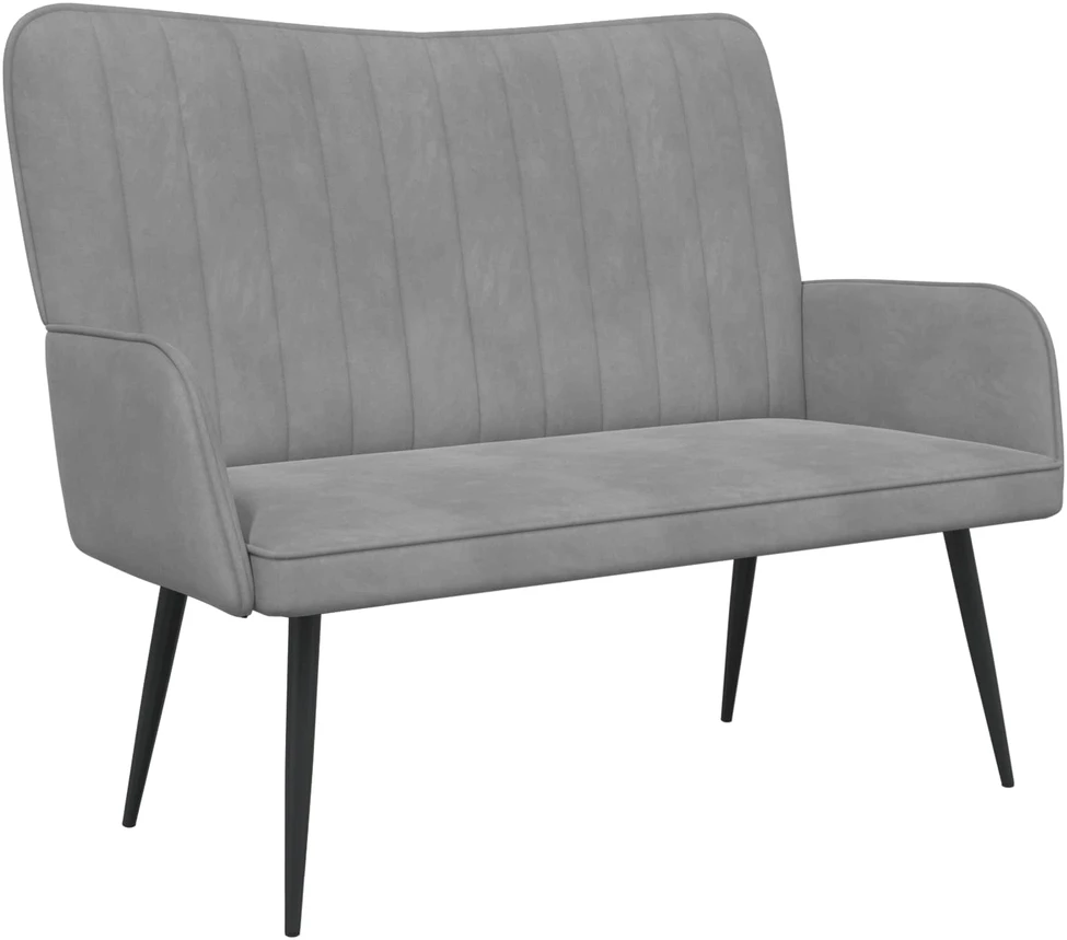Dvitaškė sofa Šviesiai pilka 115 x 61 x 87 cm Aksomas