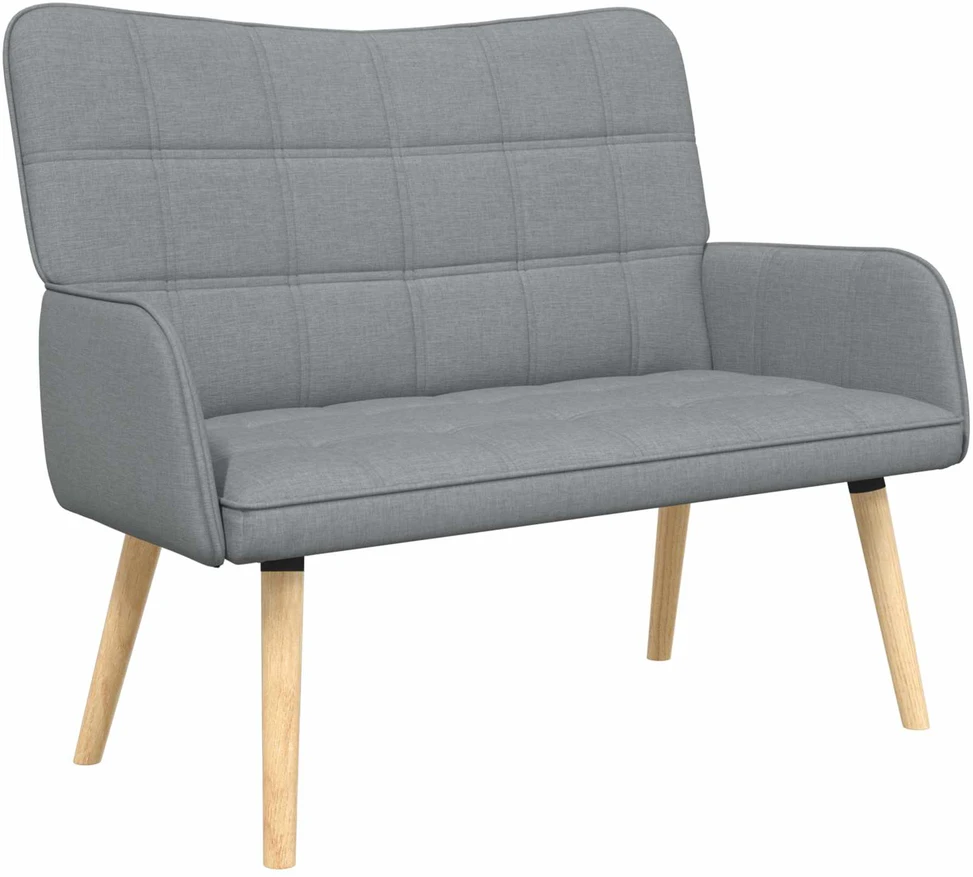 Dvitaškė sofa Šviesiai pilka 115 x 61 x 87 cm Audinys