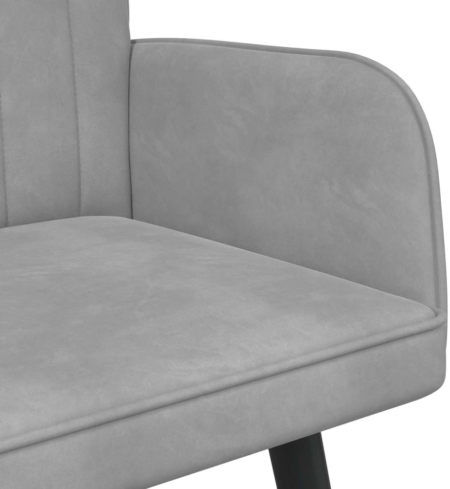Dvitaškė sofa Šviesiai pilka 115 x 61 x 87 cm Aksomas