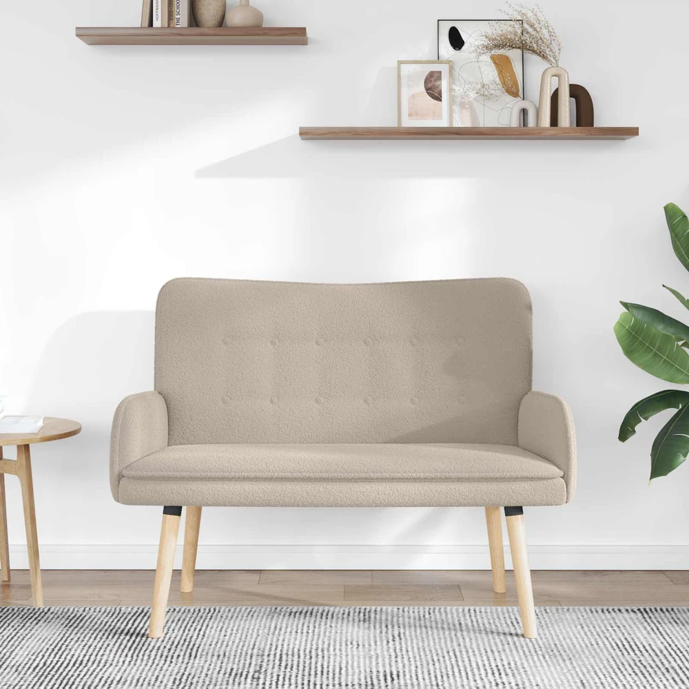 Dvitaškė sofa Šviesiai pilka 115 x 61 x 87 cm Bouclé