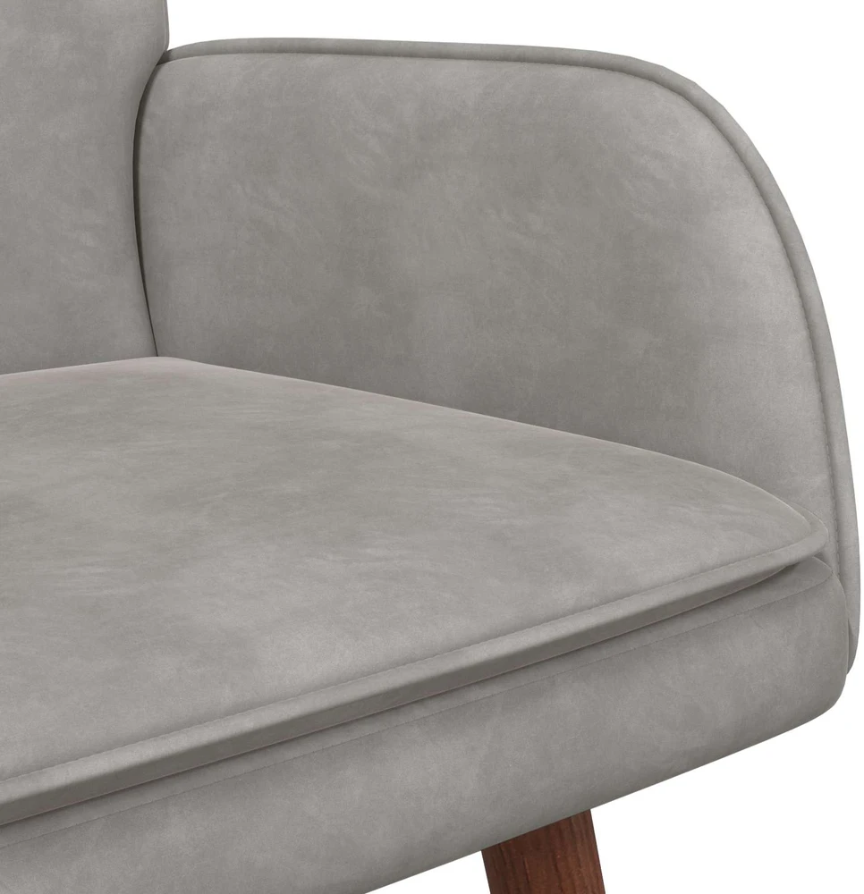 Dvitaškė sofa Šviesiai pilka 115 x 61 x 87 cm Aksomas